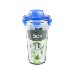 Shaker van glas, 450 ml, blauw - Glasslock