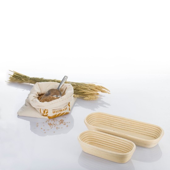 Oval basket for dough leavening, wicker, 28 x 13 cm - Westmark