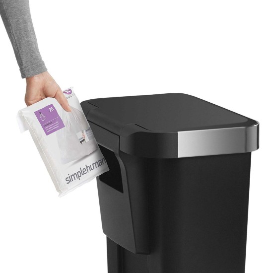 Pattumiera a pedale, 45 L, plastica - simplehuman
