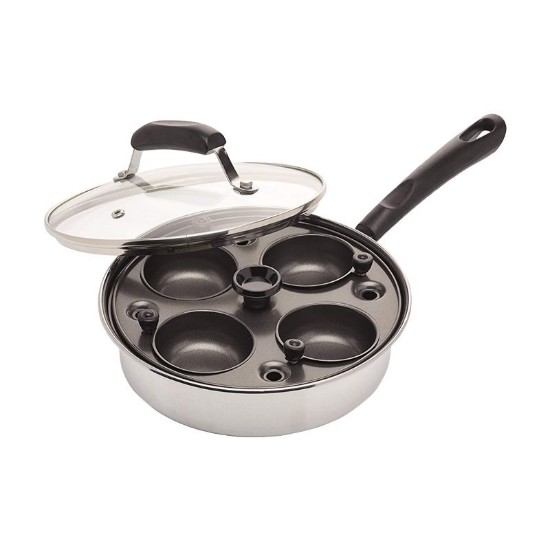 Frying pan for Benedict eggs, with lid, 21 cm - made by Kitchen Craft