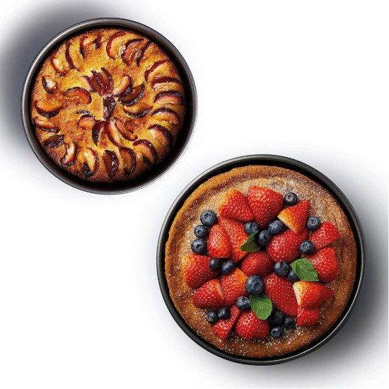 Sett med 2 runde kakebakker, stål - Kitchen Craft