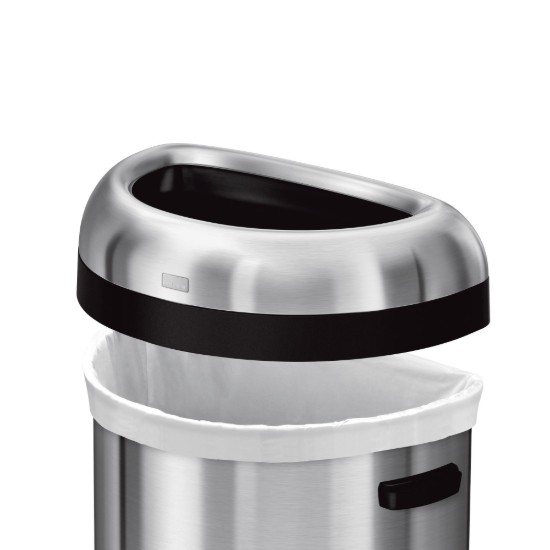 Pattumiera semirotonda, con 2 scomparti, 66 L - simplehuman