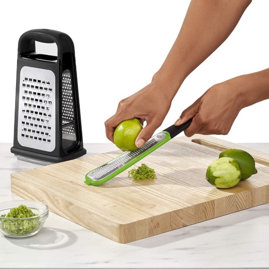 Multipurpose grater, stainless steel, with container - OXO