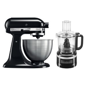 Set van 4,3 L Classic@ standmixer en 1,7 L keukenmachine, Onyx Black - KitchenAid