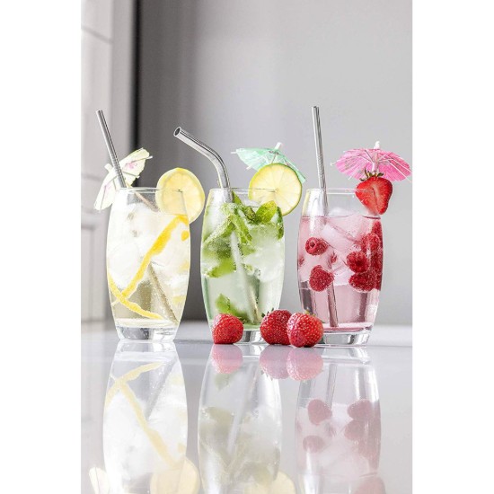 Set di 8 cannucce con 2 spazzole per la pulizia - Grunwerg