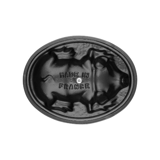 Kookpot "Cocotte cochon", gietijzer, 17cm/1L, Graphite Grey - Staub