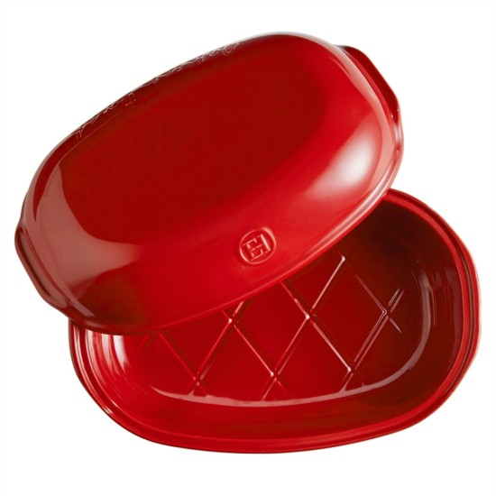 Ambachtelijk brood ovenschaal, keramiek, 34 x 22 x 15 cm, Burgundy - Emile Henry