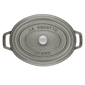 Oval Cocotte cooking pot, cast iron, 31cm/5,5L, Graphite Grey - Staub