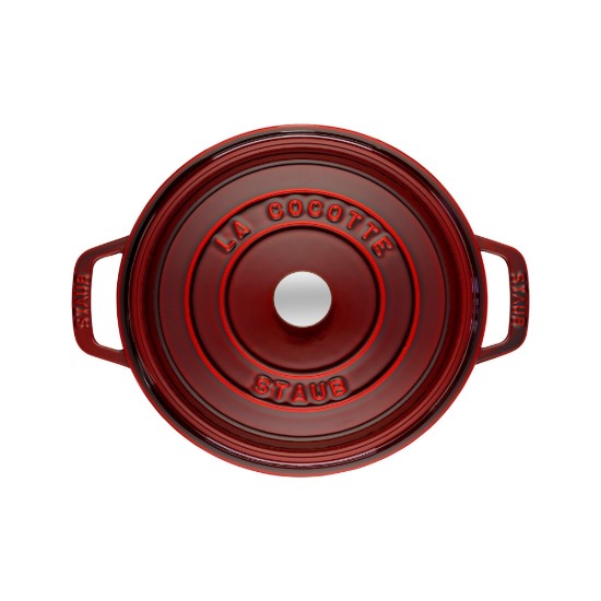 Gietijzeren Cocotte kookpot, 24 cm/3,8 l, Grenadine - Staub