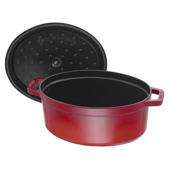 Olla ovalada Cocotte, hierro fundido, 31 cm/5,5L, Cherry - Staub 