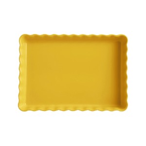 Teglia in ceramica per crostate 33,5 x 24 cm/1,9 l, <<Provence Yellow>> - Emile Henry