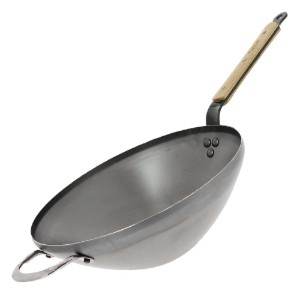 Padella wok "Mineral B Bois", 32 cm - marchio "de Buyer".