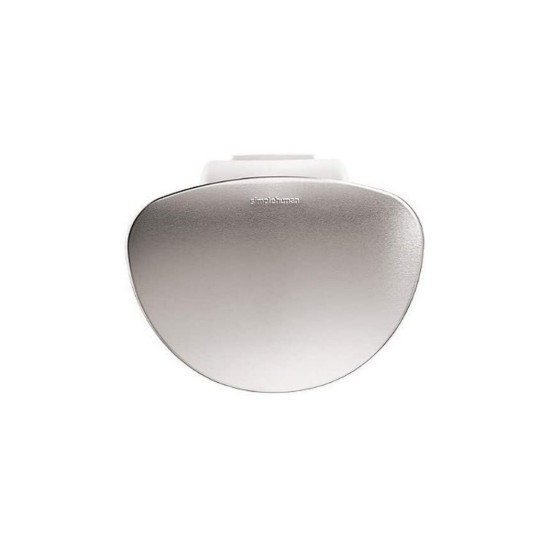 Semi-round pedal trash can, 10 L, White Steel - simplehuman