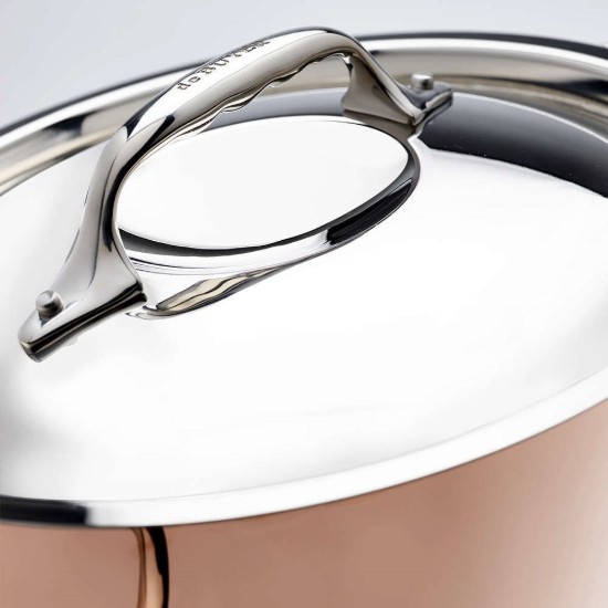 Koper-roestvrij staal kookpot met deksel, 24 cm / 5,4 l <<Inocuivre>> - merk de Buyer