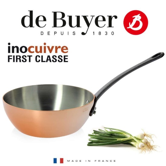 Τηγάνι σοτέ "Inocuivre First Classe", 24 cm / 2,9 l, με λαβή από χυτοσίδηρο - μάρκας "de Buyer"