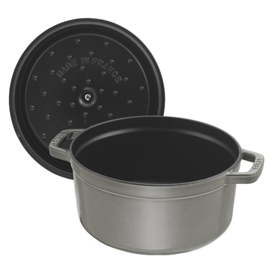 Cocotte kookpot, gietijzer, 28cm/6,7L, Graphite Grey - Staub