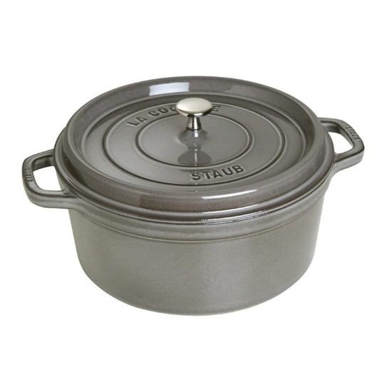 Cocotte kookpot, gietijzer, 28cm/6,7L, Graphite Grey - Staub