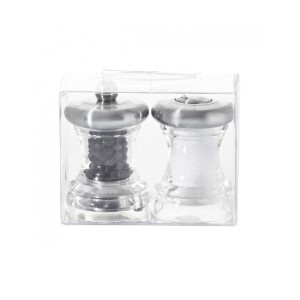 Set pepermolen en zoutvaatje, Volte, 7 cm - Marlux