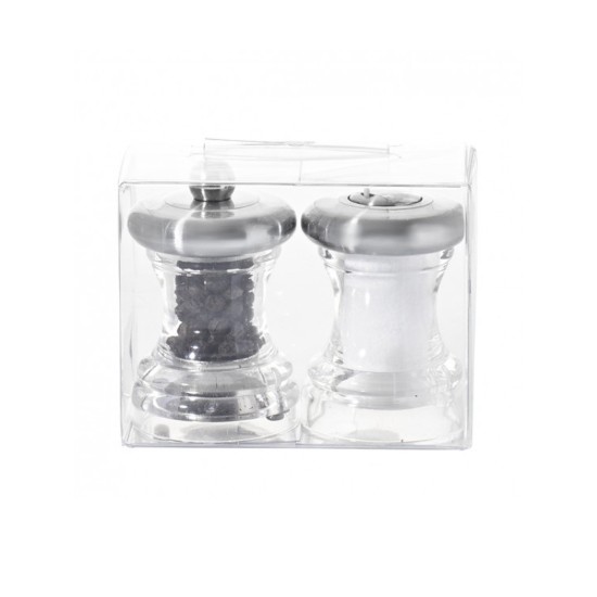 Set pepermolen en zoutvaatje, Volte, 7 cm - Marlux