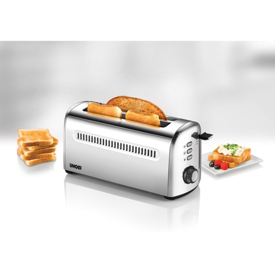 Tostapane Retro con 2 fessure lunghe, 1500 W - Unold