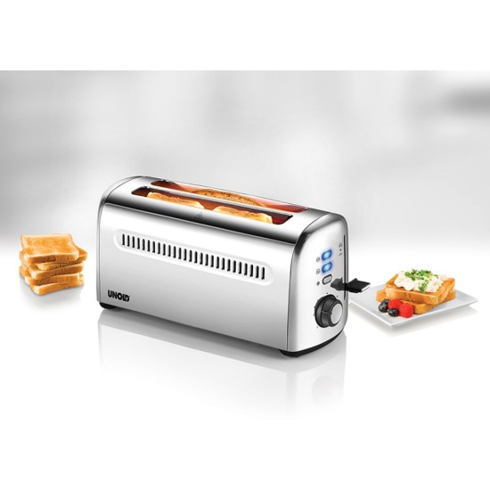 Tostapane Retro con 2 fessure lunghe, 1500 W - Unold