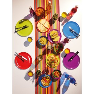 Set di 4 piatti piani, in melamina, 28 cm - di Kitchen Craft