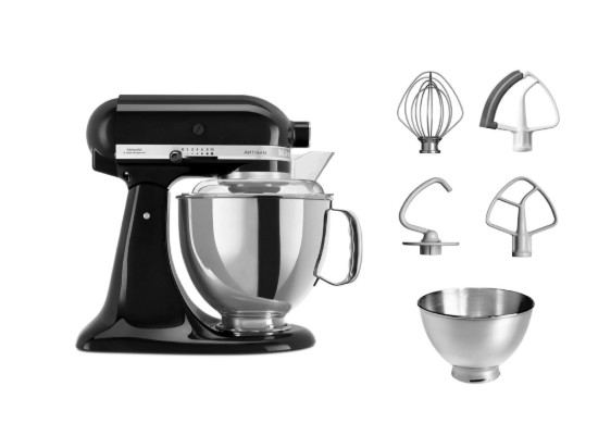 Μίξερ "Artisan", 4,8L, μοντέλο 175, χρώμα "Onyx Black" - μάρκα KitchenAid
