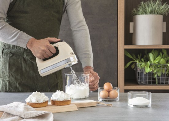 Handmixer, 9 versnellingsinstellingen, 85 W, kleur "Almond Cream" - merk KitchenAid