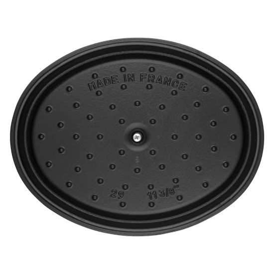 Ovale Cocotte kookpot, gietijzer, 37cm/8L, Black - Staub