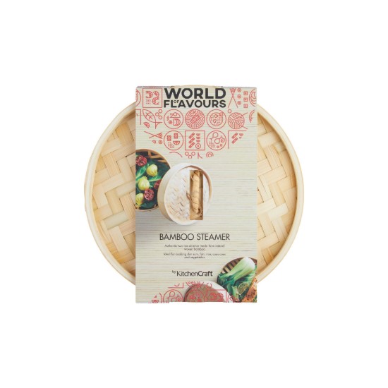 Set voor stoomkoken, bamboe, 20 cm - Kitchen Craft