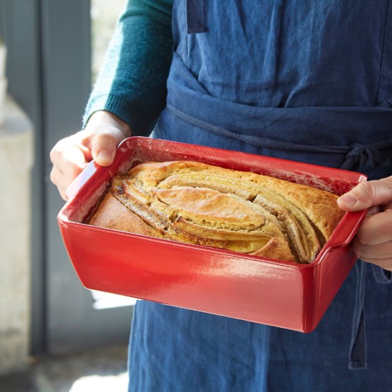 Teglia per pane, ceramica, 28x15x12 cm/1,8 L, Burgundy - Emile Henry