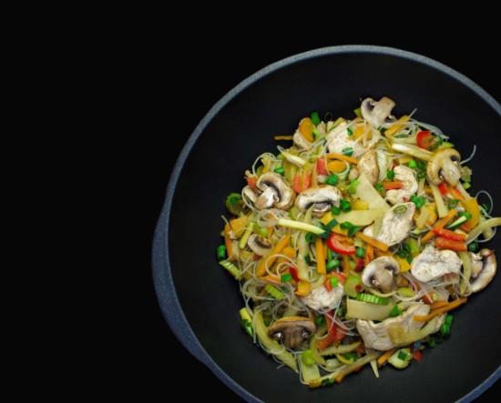 Wokpan, aluminium, 30 cm - AMT Gastroguss