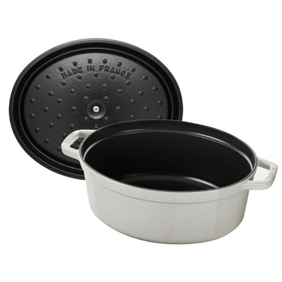 Pentola Cocotte ovale, ghisa, 27 cm/3,2 l, White Truffle - Staub