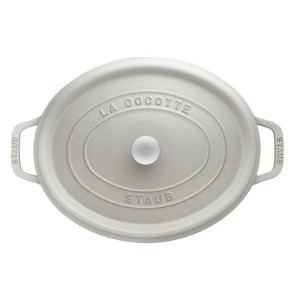 Pentola Cocotte ovale, ghisa, 27 cm/3,2 l, White Truffle - Staub