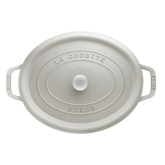 Pentola Cocotte ovale, ghisa, 27 cm/3,2 l, White Truffle - Staub