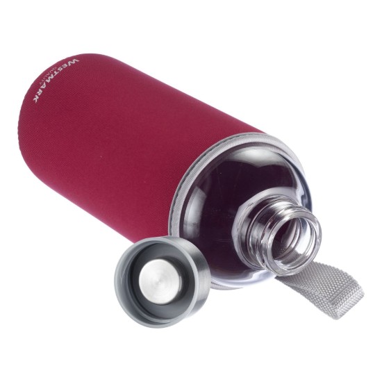 Waterfles "Viva" met textielcoating, 1 L, Rood - Westmark