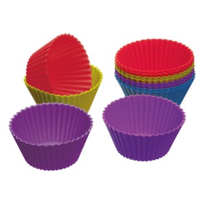 Set di 12 stampini per muffin, in silicone – realizzati da Kitchen Craft