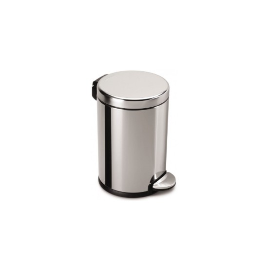 Mini trash can, round, 4.5 L, stainless steel - simplehuman