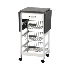 Carrello da cucina, 45/97 x 37 x 75,5 cm, fibra di legno - Kesper