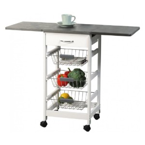 Carrello da cucina, 45/97 x 37 x 75,5 cm, fibra di legno - Kesper