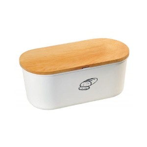 Scatola per pane, 33,5 x 18 cm, melaminico, Bianco - Kesper
