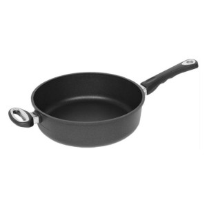 Frituurpan, aluminium, 28 cm, inductie, met 2 handvatten - AMT Gastroguss