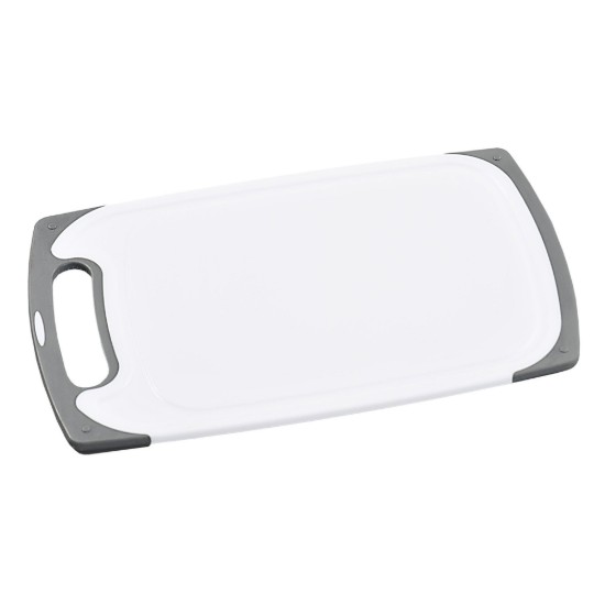 Tagliere in plastica, 40,5 x 24,5 cm, spessore 0,9 cm, Bianco/Grigio - Kesper