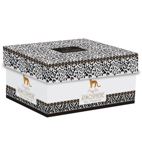 4-piece tea set, porcelain, "Atmosphere Savana" - Easy Life