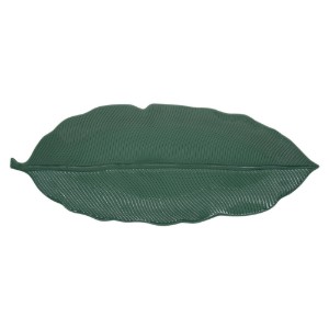 "Tropical Leaves Green" porcelain platter, 47 x 19 cm - Easy Life 