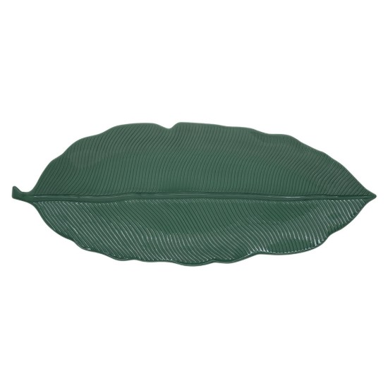 "Tropical Leaves Green" posliinilautanen, 47 x 19 cm - Easy Life 