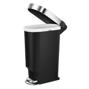 Pattumiera a pedale, 40 L, plastica, "Slim", Nero - simplehuman