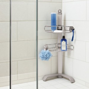 Caddy rack for bathroom accessories, anodized aluminum - simplehuman