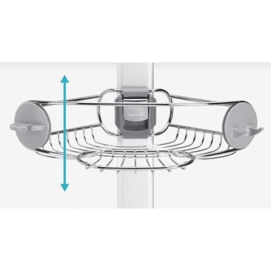 Caddy rack for bathroom accessories, anodized aluminum - simplehuman