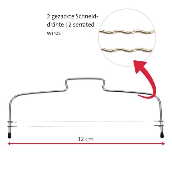 Dubbele snijmachine voor cake, 32 cm - Westmark